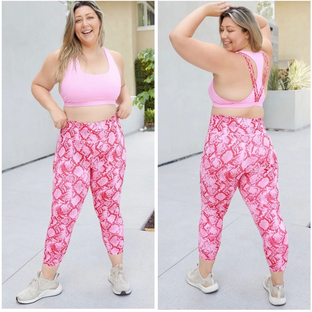 Fabletics Define PowerHold® High-Waisted Capri in Persimmon Python